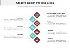 Creative design process steps ppt powerpoint presentation outline graphics cpb