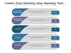 Creative event marketing ideas marketing team collaboration 7 s model cpb