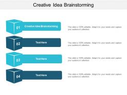 Creative idea brainstorming ppt powerpoint presentation gallery backgrounds cpb