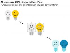 Creative idea bulb for business flat powerpoint design