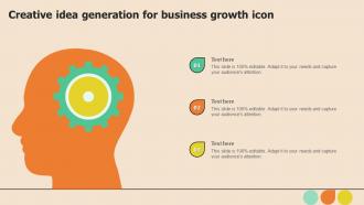 Creative Idea Generation For Business Growth Icon