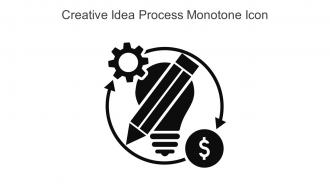 Creative Idea Process Monotone Icon In Powerpoint Pptx Png And Editable Eps Format