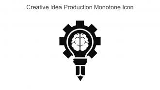 Creative Idea Production Monotone Icon In Powerpoint Pptx Png And Editable Eps Format