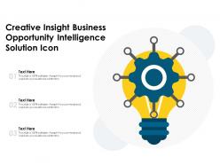 Creative insight business opportunity intelligence solution icon