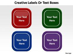 Creative labels or text boxes editable powerpoint templates