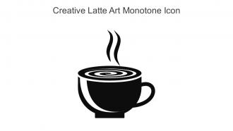 Creative Latte Art Monotone Icon In Powerpoint Pptx Png And Editable Eps Format