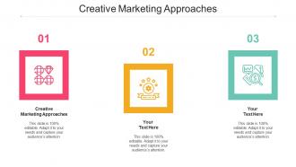 Creative Marketing Approaches Ppt Powerpoint Presentation Portfolio Cpb