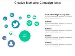 Creative marketing campaign ideas ppt powerpoint presentation professional topics cpb