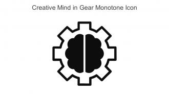 Creative Mind In Gear Monotone Icon In Powerpoint Pptx Png And Editable Eps Format