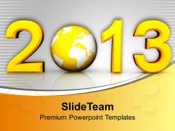 Creative new year concept with globe powerpoint templates ppt themes and graphics 0113