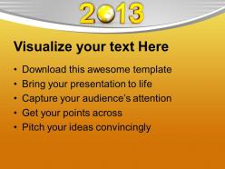 Creative new year concept with globe powerpoint templates ppt themes and graphics 0113