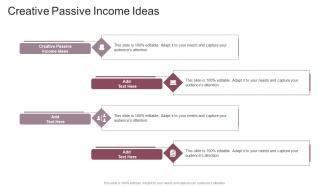 Creative Passive Income Ideas In Powerpoint And Google Slides Cpb