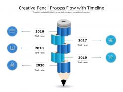 Creative pencil process flow with timeline