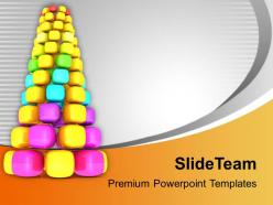 Creative pine tree in golden cubes innovation powerpoint templates ppt themes and graphics 0113