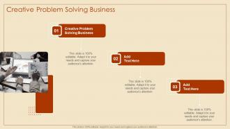 Creative Problem Solving Business In Powerpoint And Google Slides Cpb