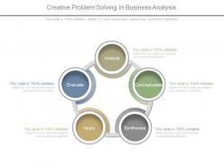 Creative problem solving in business analysis diagram powerpoint layout