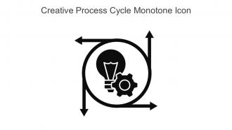 Creative Process Cycle Monotone Icon In Powerpoint Pptx Png And Editable Eps Format