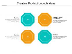 Creative product launch ideas ppt powerpoint presentation ideas structure cpb