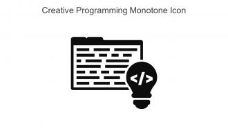 Creative Programming Monotone Icon In Powerpoint Pptx Png And Editable Eps Format