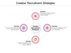 Creative recruitment strategies ppt powerpoint presentation inspiration topics cpb