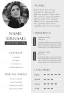 Creative Resume CV Design A4 Size Template With Software Skills