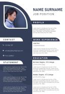 Creative resume template for job application cv design