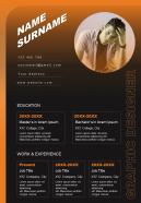 Creative resume template self introduction powerpoint sample