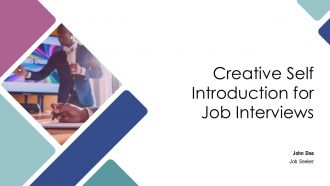 Creative Self Introduction For Job Interviews PPT Slides AT