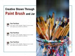 Creative shown through paint brush and jar