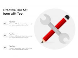 Creative skill set icon with tool