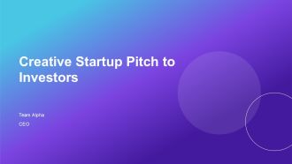 Creative Startup Pitch To Investors PPT Presentation AT