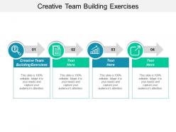 Creative team building exercises ppt powerpoint presentation infographics slideshow cpb
