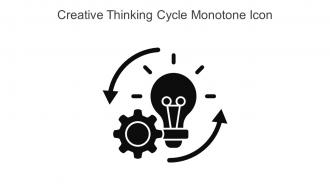 Creative Thinking Cycle Monotone Icon In Powerpoint Pptx Png And Editable Eps Format