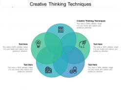 Creative thinking techniques ppt powerpoint presentation ideas show cpb