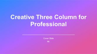 Creative Three Column For Professional PPT Example AT