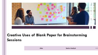 Creative Uses Of Blank Paper For Brainstorming Sessions PPT Mockup AT