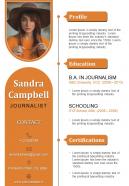 Creative visual resume design for journalists and professionals