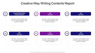 Creative Way Writing Contents Report In Powerpoint And Google Slides Cpb