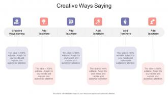 Creative Ways Saying In Powerpoint And Google Slides Cpb