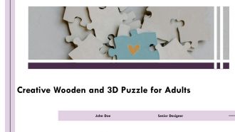 Creative Wooden And 3D Puzzle For Adults PPT Sample AT