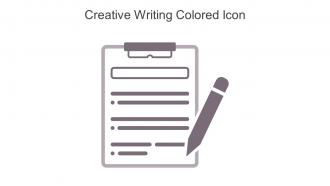 Creative Writing Colored Icon In Powerpoint Pptx Png And Editable Eps Format