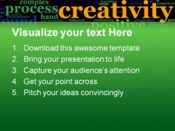 Creativity business powerpoint templates and powerpoint backgrounds 0511