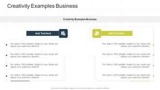 Creativity Examples Business In Powerpoint And Google Slides Cpb