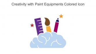 Creativity With Paint Equipments Colored Icon In Powerpoint Pptx Png And Editable Eps Format