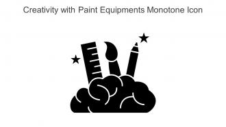 Creativity With Paint Equipments Monotone Icon In Powerpoint Pptx Png And Editable Eps Format