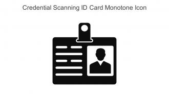 Credential Scanning ID Card Monotone Icon In Powerpoint Pptx Png And Editable Eps Format