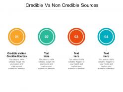 Credible vs non credible sources ppt powerpoint presentation inspiration design templates cpb