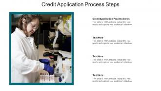 Credit application process steps ppt powerpoint presentation outline slides cpb