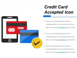 Credit card accepted icon example of ppt