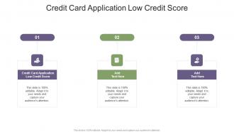 Credit Card Application Low Credit Score In Powerpoint And Google Slides Cpb